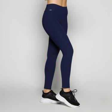 Imagem de Calça Legging Esportiva Cintura Alta Academia Selene Fitness, Marinho,