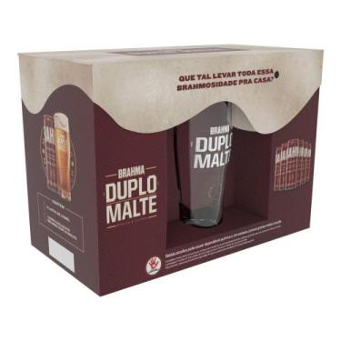 Imagem de Kit Cerveja Brahma Duplo Malte Lager 6 Unidades - 350ml com Copo