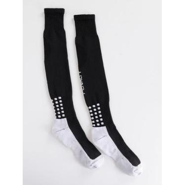 Imagem de Meia de Futebol Penalty Masculina Preto/Branco, U, Preto, Branco