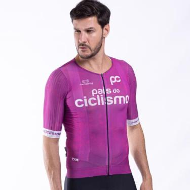 Imagem de Camisa Ciclismo Márcio May New Pro País do Ciclismo Pink Ride, PP, Ros