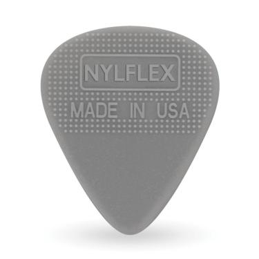 Imagem de Palheta D'Addario Nylflex 1NFX6-10 Nylon 1.0mm Pesada Timbre Vintage Cinza com 10 Unidades