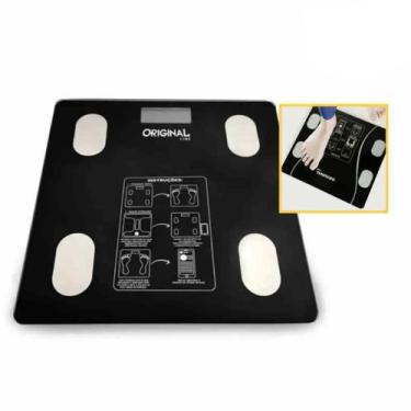 Imagem de Balança Digital Bioimpedância Corporal Vidro 140kg Bluetooth Premium -