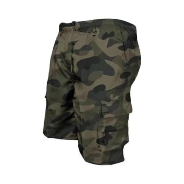 Imagem de Bermudas Táticas Camufladas Masculinas De Verão Com Bolsos Inspirados 