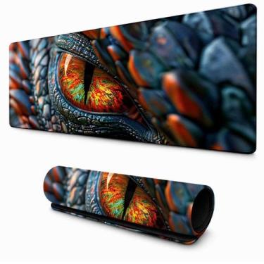 Imagem de Mouse Pad Olho de Dragão Estampa Realista Tapete Gamer para Teclado Di