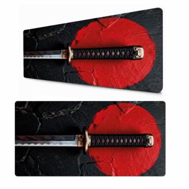Imagem de Mouse Pad Grande Katana Samurai Estampado Tapete para Teclado Gamer - 