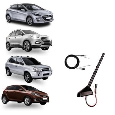 Imagem de Antena de Teto Amplificada Traseira Hyundai Haste MegaFlex Conector RA