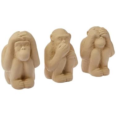 Imagem de KIT MACACO EM CIMENTO - 3 PCS