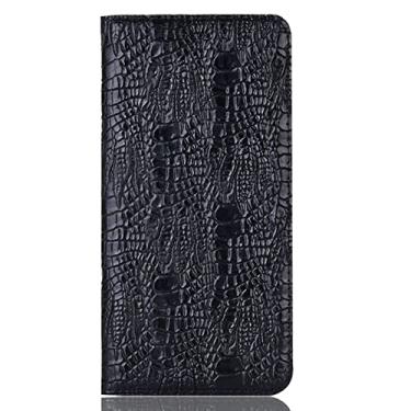 Imagem de Capa carteira para Google Pixel 6/6 Pro, em relevo com patas de crocodilo em couro genuíno capa carteira magnética com suporte para cartão de suporte, preta, 6 Pro 17 cm