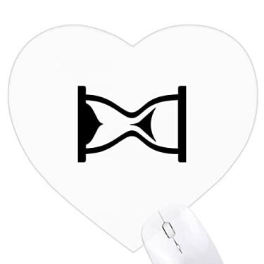 Imagem de Mousepad de borracha com formato de ampulheta Time Calculations Continue Heart