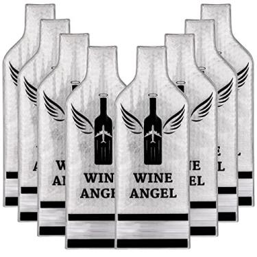 Imagem de Sacos de vinho reutilizáveis, conjunto com 8 (16 peças), protetor de vinho para viagem, avião, carro, cruzeiro, bagagem, proteção tripla à prova de vazamento, segurança resistente a impactos
