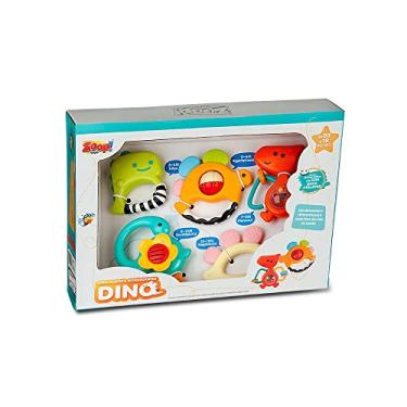 Imagem de Chocalho Mordedor Dinos 5 Peças Multicor Zoop Toys