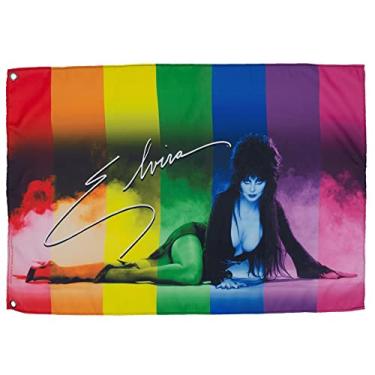Imagem de Bandeira de névoa arco-íris orgulho Elvira 6 x 9 m gay lésbica LGBTQ+ Mistress of the Dark Banner