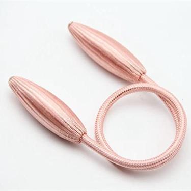 Imagem de Cortinas fortes com acessórios de haste de cortina de defletor de cortina de corda de liga de pelúcia, T0055, rosa