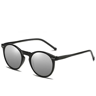 Imagem de Óculos de Sol Polarizados Homens Mulheres Designer Retro Redondo Óculos de Sol Vintage Masculino Feminino Óculos Gafas De Sol UV400, C2 Preto, Prata, Outros