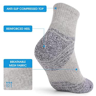 Imagem de Tingpai Masculino 3 pares de meias de algodão atlético esportes ao ar livre meias de tripulação casual pa caminhada caminhada caminhada