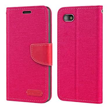 Imagem de Capa para BlackBerry Q5, capa carteira de couro Oxford com capa traseira de TPU macio capa flip magnética para BlackBerry Q5 (3,1 polegadas) rosa