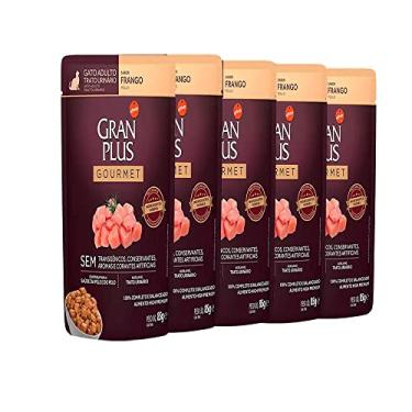 Imagem de KIT 5 Ração Úmida Gran Plus Sachê Gatos Gourmet Trato Urinário Frango - 85g