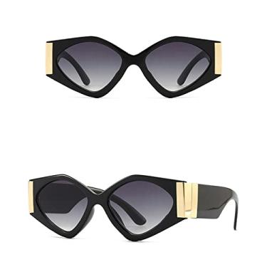 Imagem de Óculos de sol femininos quadrados fashion designer de luxo lente gradiente preto superdimensionado óculos de sol feminino armação grande óculos da moda, c5 preto cinza, tamanho único