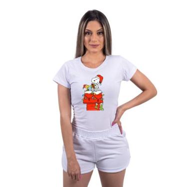 Imagem de Camiseta Feminina Baby Look Natal Varias Estampas Personalizadas Blusa