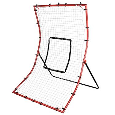 Imagem de Franklin Sports Rede de rebote de beisebol – Rede de beisebol + Rede de arremesso de softbol + Alvo de arremesso – Rede de retorno – Treinador de campos – 111,7 cm
