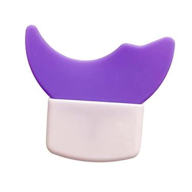 Imagem de menolana Estênceis de Delineador de Silicone Modelo de Silicone, Protetor Auxiliar Reutilizável, Auxiliar de para Assistente, Ferramenta de Auxílio para, 5,7cm x 5cm Roxo