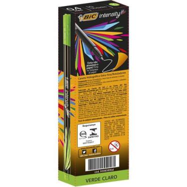 Imagem de Caneta Bic Intensity 0.4mm Extra Fina Verde Claro Caixa Com 10 Unidade