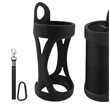 Imagem de Geekria Capa de silicone para alto-falante compatível com Bose SoundLink Revolve, capa protetora à prova d'água macia, caixa de substituição para alto-falantes portáteis para transporte de viagem com