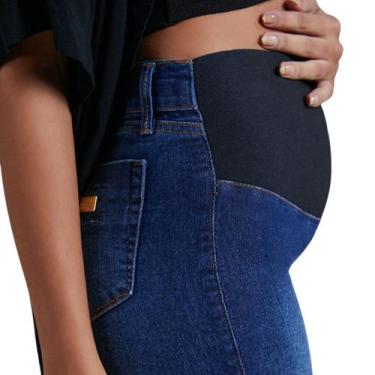 Imagem de Calça Gestante Jeans Para Gravida Skinny Plus Size Maternidade - Maxde
