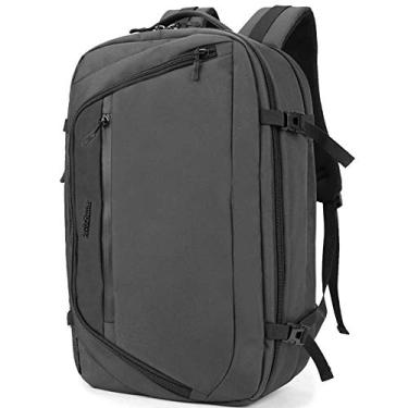 Imagem de Mochila de ombro masculina de tecido Oxford Mochila para computador, estrutura de reforço de mochila, tornando a mochila difícil de deformar, cinza