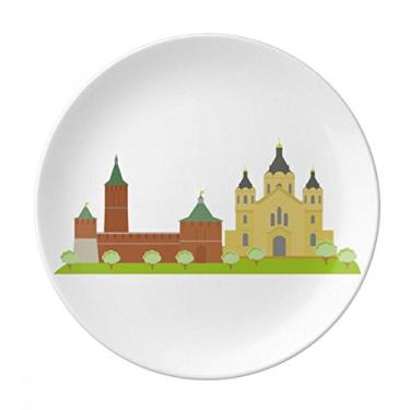Imagem de Nizhny Novgorod Placa de símbolo nacional da Rússia Prato decorativo de porcelana Salver Prato de jantar