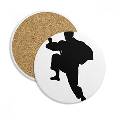 Imagem de Shaolin Kung Fu China Caneca porta-copos de arte marcial chinesa Pedra absorvente de proteção de mesa
