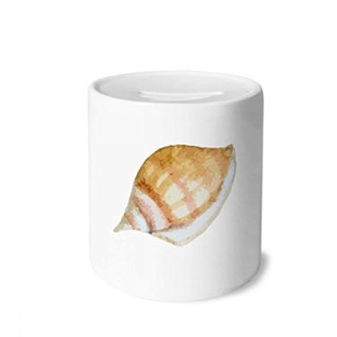 Imagem de DIYthinker Caixa de dinheiro colorida com ilustração de caracol marinha caixa de cerâmica porta-moedas presente de cofrinho
