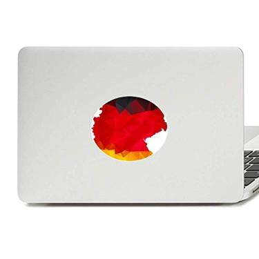 Imagem de Adesivo de vinil com a bandeira nacional da Alemanha com emblema de grafite para laptop