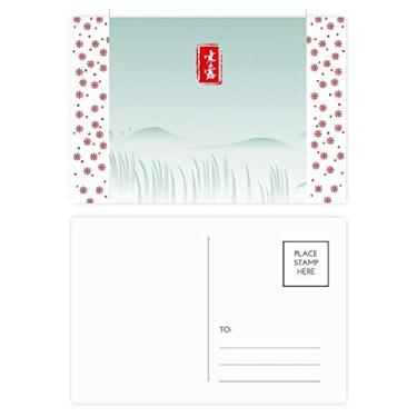 Imagem de Cold Dew Twenty Four Solar Term Padrão Natal Flor Celebração Cartão Postal Cartão Cartão Bênção