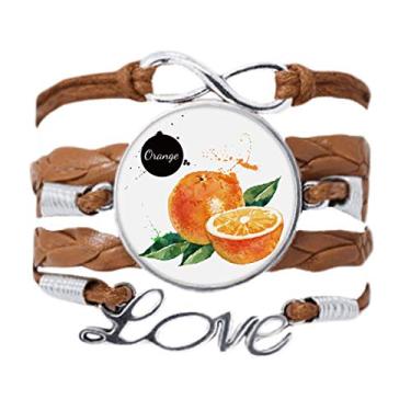 Imagem de DIYthinker Pulseira com pingente de corrente de amor com corrente de amor e aquarela saborosa e saudável para presente