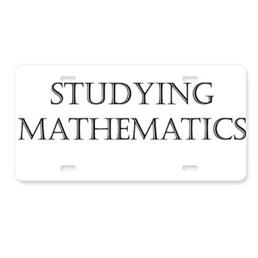 Imagem de DIYthinker Placa de licença com frases curtas para estudar, matemática, decoração de aço inoxidável para automóvel