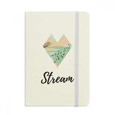 Imagem de Caderno com estampa de arte abstrata em tecido oficial capa dura para diário clássico