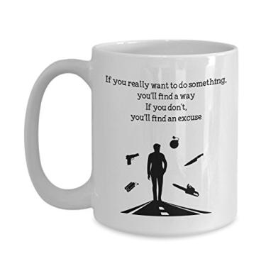 Imagem de Caneca de café com frases inspiradoras, citações, frases, citações inspiradoras, caneca com citação inspiradora - ideia de presente de xícara de café divertida