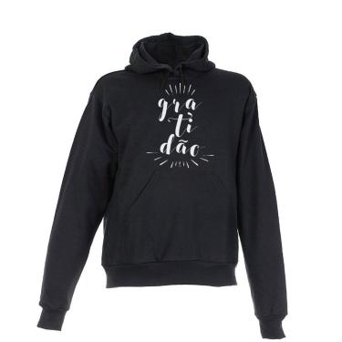 Imagem de Blusa De Frio Moletom Gratidao Casual Infantil Juvenil-Unissex