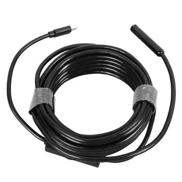 Imagem de Câmera endoscópica de 5 metros com luz de inspeção de esgoto HD de 5 MP com boroscópio de cobra IP67 à prova d'água HD endoscópio