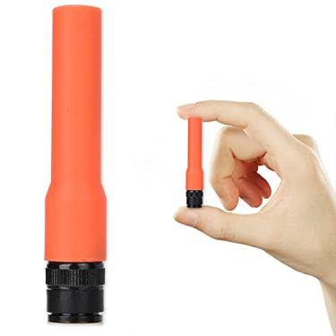 Imagem de Antena Curta Masculina De Silicone De Banda Dupla SF-20 BNC Para Rádios Amadores, Banda Dupla De 144/430 MHz E Antena Compacta BNC, Antena De Rádio Amador Macia(laranja)