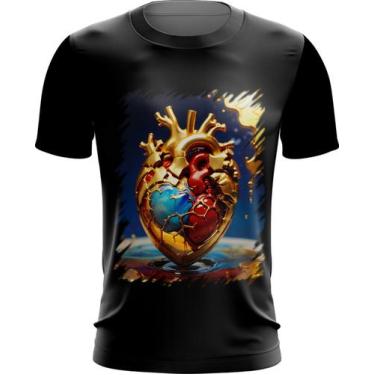 Imagem de Camiseta Dryfit Coração De Ouro Líquido Gold Heart 5 - Kasubeck Store