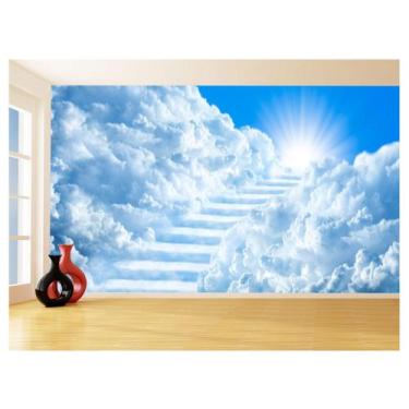 Imagem de Papel De Parede 3D Religioso Escada Paraíso Céu 3,5M Rl71 - Você Decor