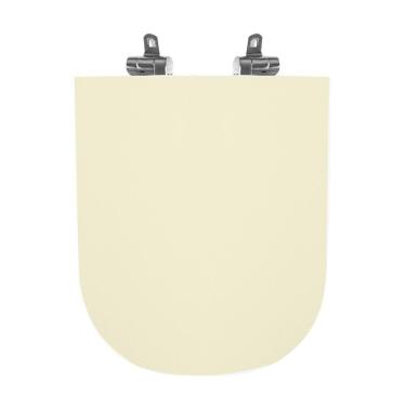 Imagem de Assento Sanitário Poliéster para Louça Quadra/unic/axis deca Slow Close Cromado Creme