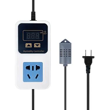 Imagem de Controlador de umidade de répteis, mantém os nebulizadores de répteis funcionando apenas dentro da faixa de umidade predefinida, adequado para uma variedade de umidificadores/neblinas de répteis controlados pelo botão do mostrador, fácil de usar