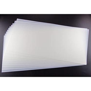 Imagem de 10 folhas de estêncil mylar em branco de 10 mm, folhas de estêncil de PET translúcidas leitosas de 30 x 61 cm, material de modelo para máquinas de corte, corte a laser, plástico artesanal seguro para