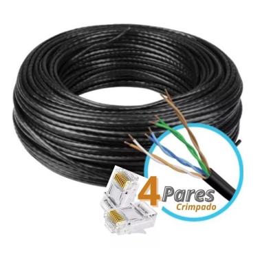 Imagem de Cabo De Internet 20Mts Lan Crimpado Rj45 Cat5E - Premium