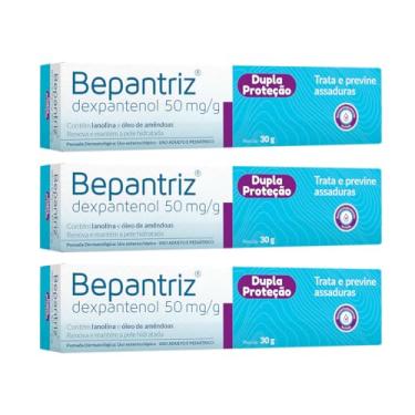 Imagem de Kit 3 Bepantriz Pomada Dermatológica Dexpantenol com 30g