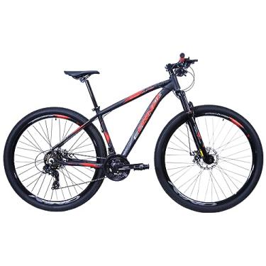 Imagem de Bicicleta Aro 29 Rino Escape 21v – Alumínio, Shimano Mega Ranger 2.1 (Preto/Vermelho, 21)