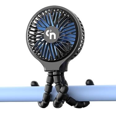 Imagem de WEGA Ventilador de carrinho de bebê, recarregável, portátil, assento de carro operado por bateria, ventilador de bebê de 3 velocidades, ventilador pessoal USB para esteira de berço, escritório